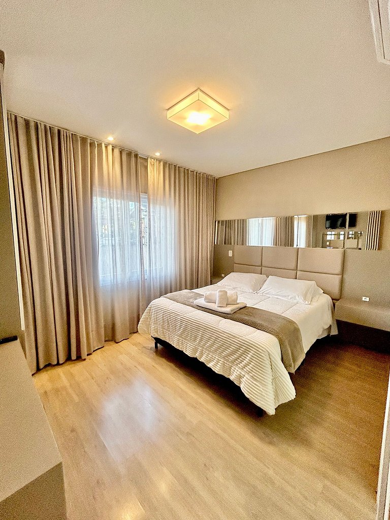 Seu Lar na Serra com Lareira e Piscina aquecida 4min Centro