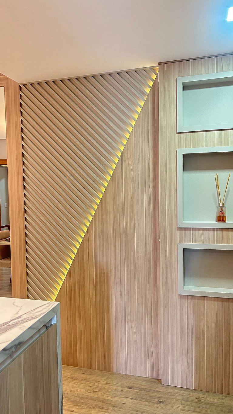 Belíssimo Apto com lareira e piscina aquecida!