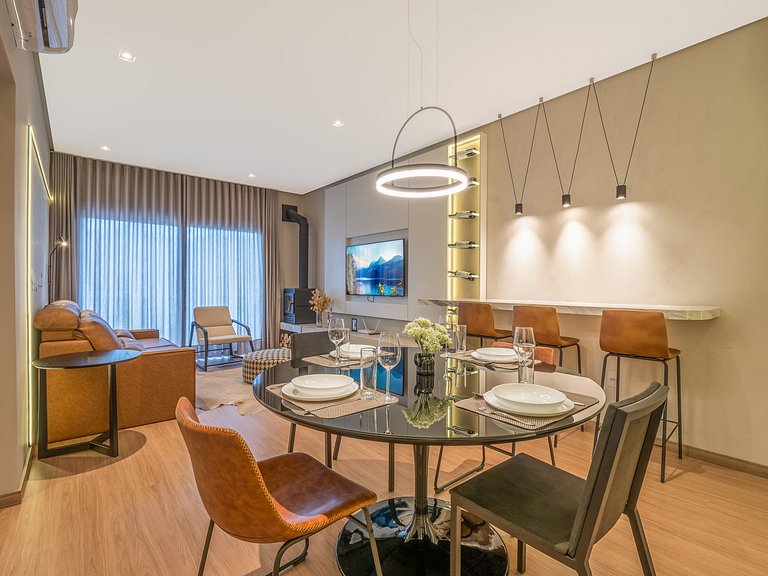 Charme e Lareira no Centro de Gramado