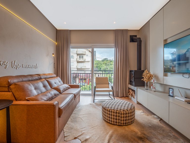 Charme e Lareira no Centro de Gramado