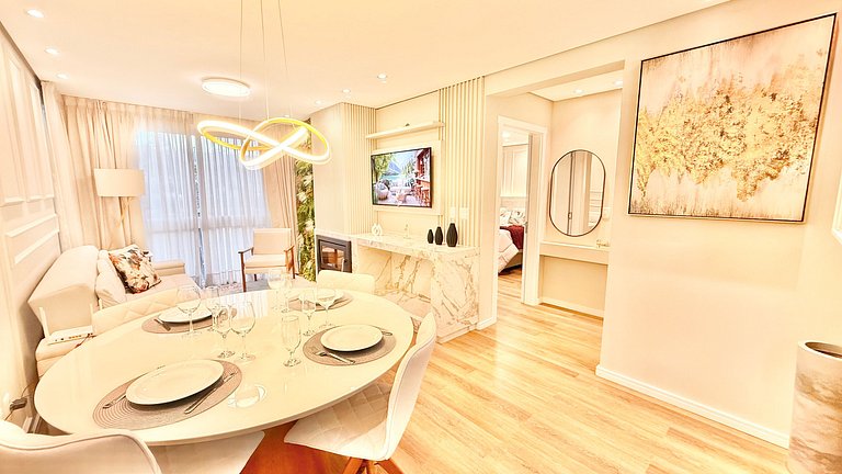 Refúgio Moderno com Lareira em Canela