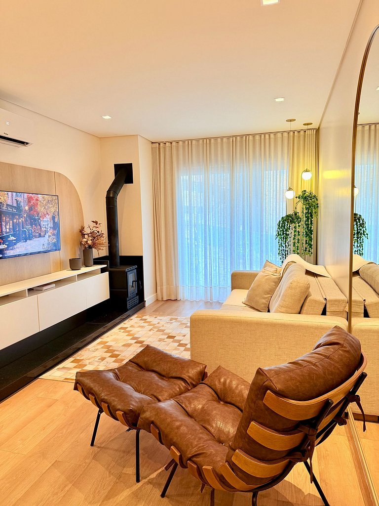 Charme na Borges - 2 suítes c/ lareira