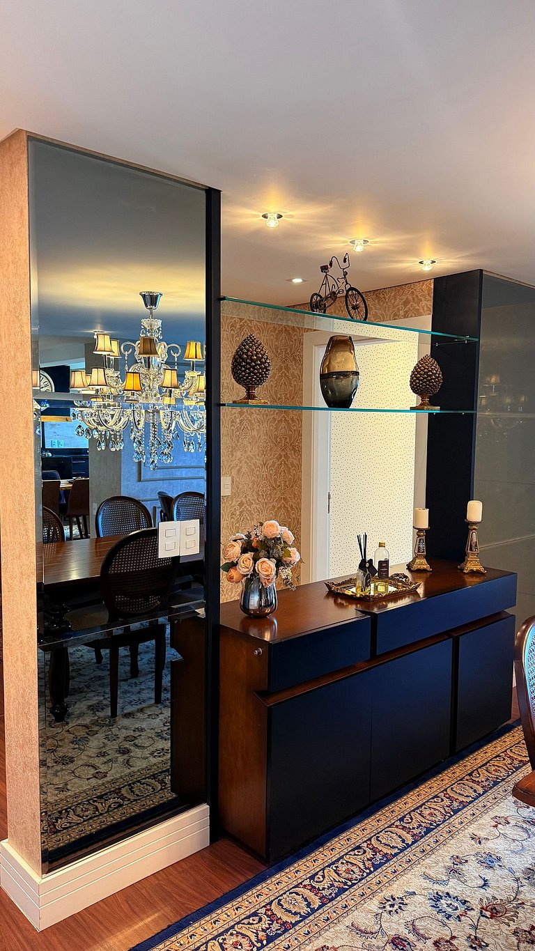 Luxo 3 Suítes | Vista Vale do Quilombo |R. Coberta