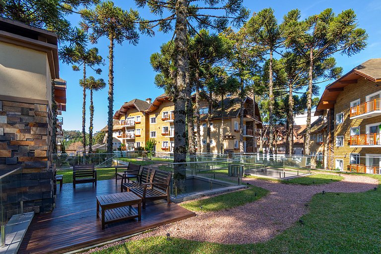 Seu Lar na Serra com Lareira e Piscina aquecida 4min Centro